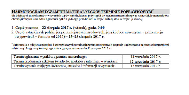 Matura 2017 - kiedy poprawki z polskiego, matematyki i języka obcego?