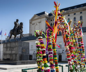 Marta Nawrocka na Niedzieli Palmowej w Pałacu Prezydenckim