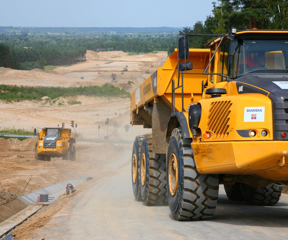 Budowa autostrady A1. 