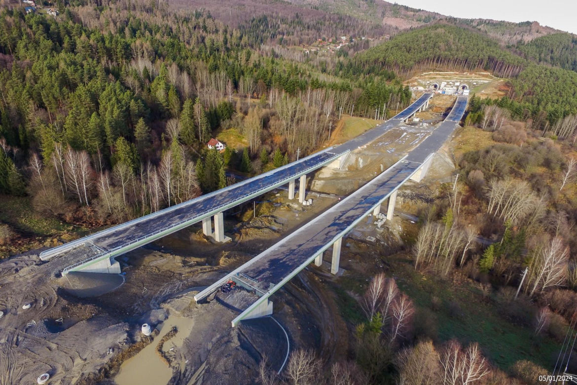 Budowa S1 - obejście Węgierskiej Górki w Beskidach