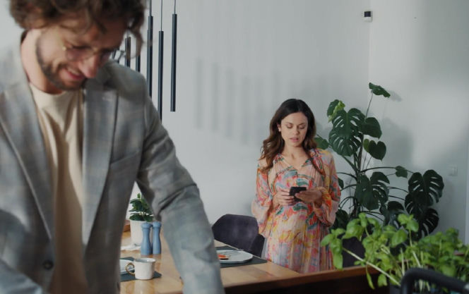 M jak miłość odc. 1896. Kasia (Paulina Lasota), Mariusz (Mateusz Mosiewicz)