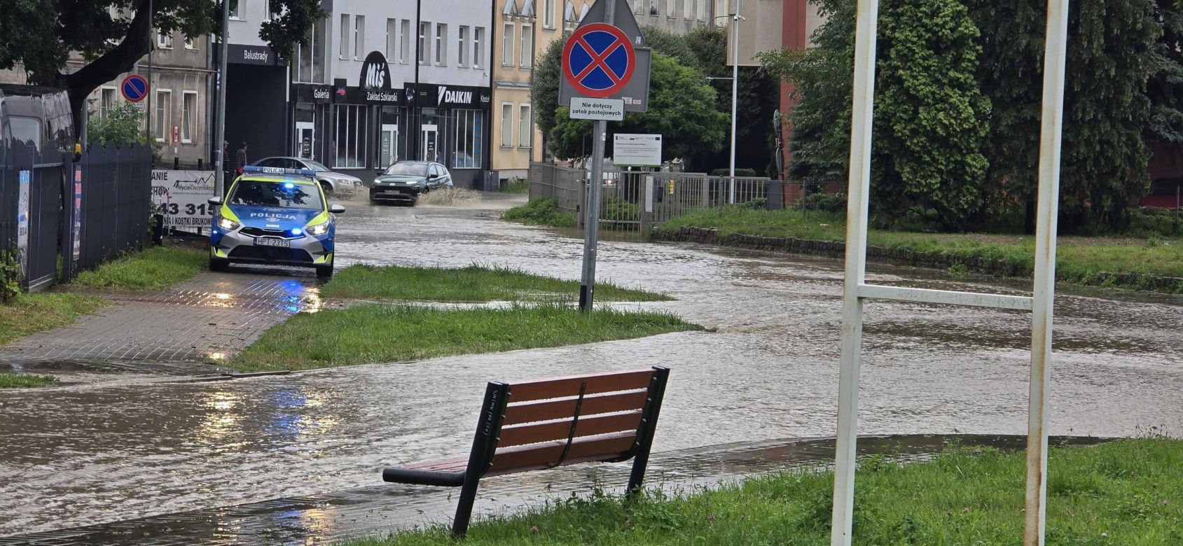 Ulewa w Elblągu