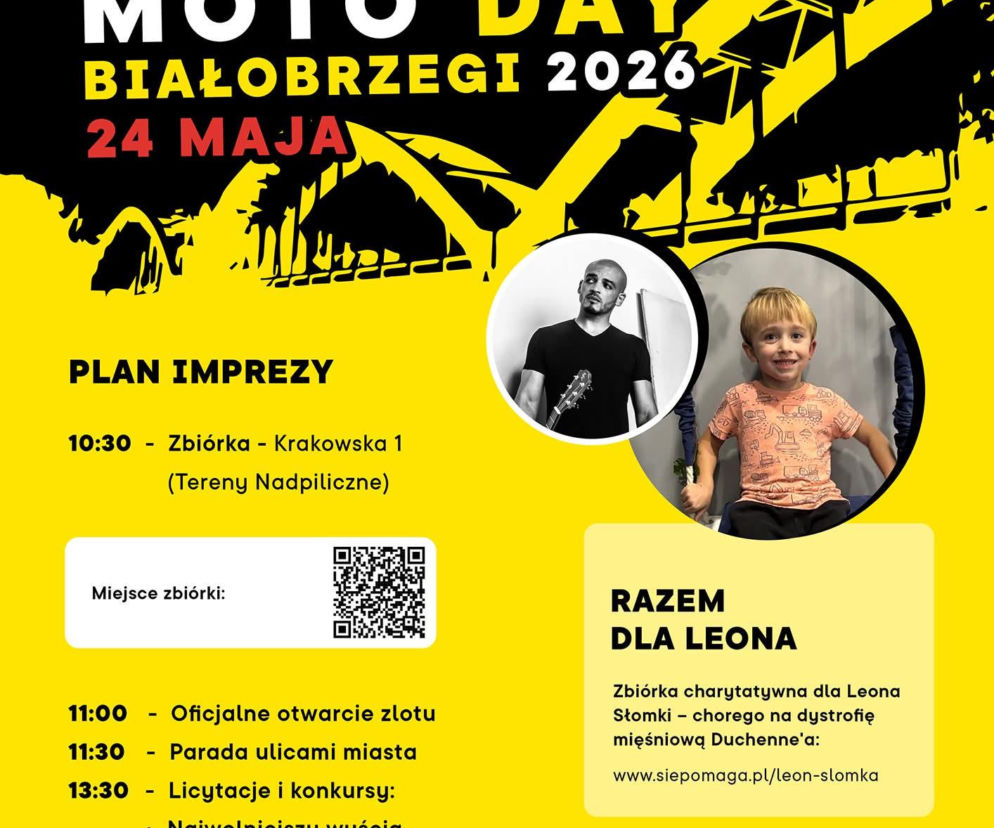 Moto Day w Białobrzegach. Motocykliści pojadą dla Leona