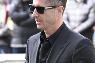 Robert Lewandowski na pogrzebie Jacka Magiery