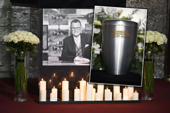 Ostatnie pożegnanie Andrzeja Morozowskiego. Uwagę zwracała urna