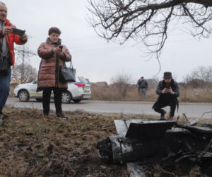 Wojna na Ukrainie - zniszczenia w Kijowie