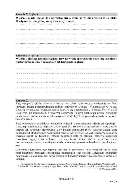 Matura 2020 ARKUSZE CKE z biologii POZIOM ROZSZERZONY 