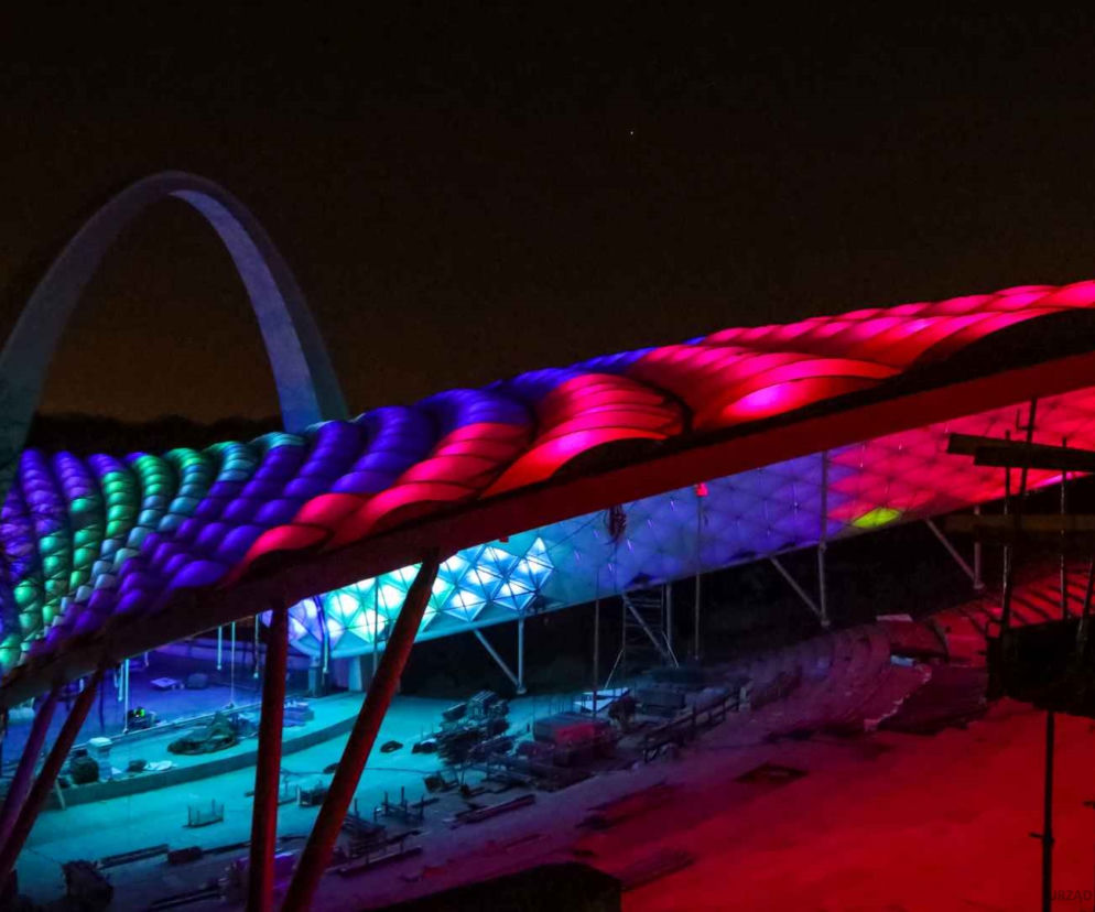 Spektakularna iluminacja Teatru Letniego w Szczecinie