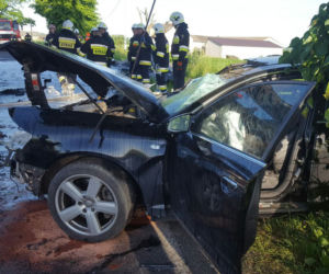 Ciężarówka przewożąca mrożonki doszczętnie spłonęła!