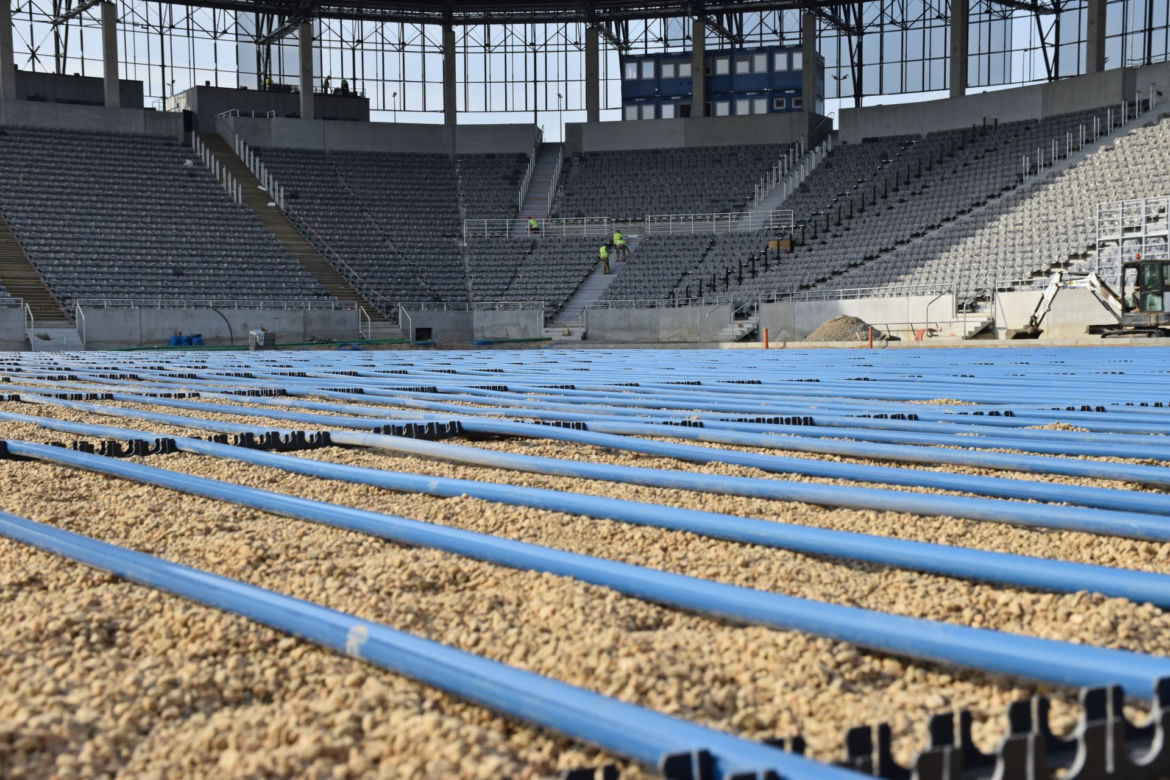 Budowa stadionu w Szczecinie - sierpień 2020