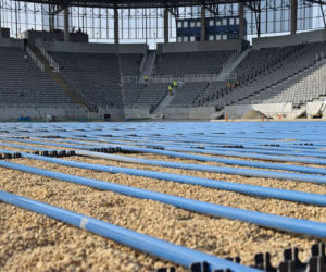 Budowa stadionu w Szczecinie - sierpień 2020