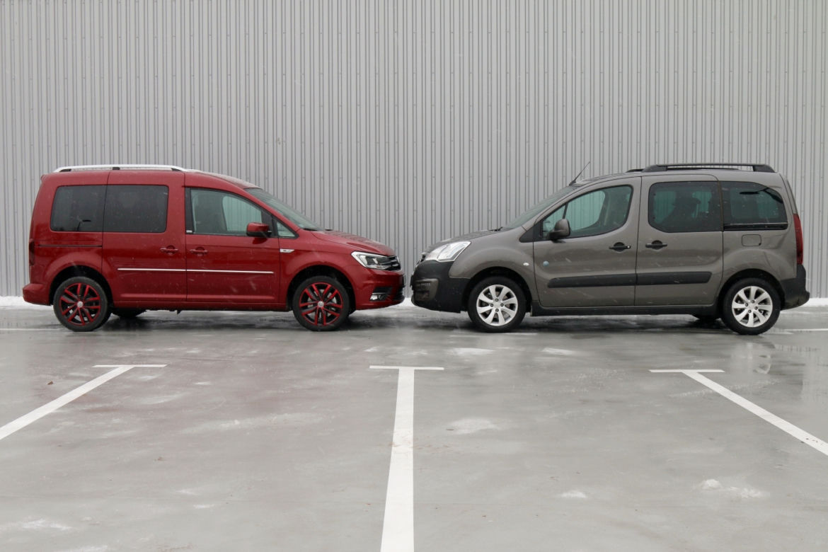 Volkswagen Caddy Trendline 2.0 TDI vs. Peugeot Partner Tepee 1.6 BlueHDi