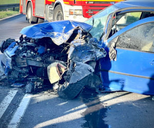 Wypadek w Gronowie koło Torunia. Czołówka na dk nr 15