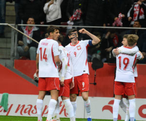 Mecz Polska - Albania. Gol Lewandowskiego