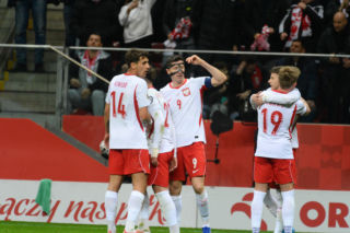 Mecz Polska - Albania. Gol Lewandowskiego