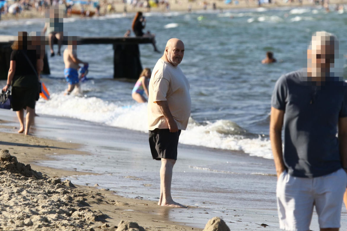Marian Lichtman na plaży