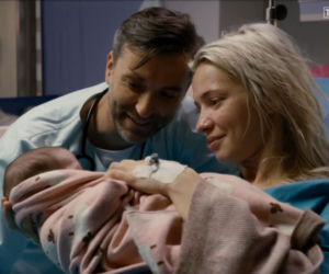 Na dobre i na złe odc. 794. Dominika (Paulina Gałązka), Marcin Molenda (Filip Bobek), Emilka (Sara Lesiczka)