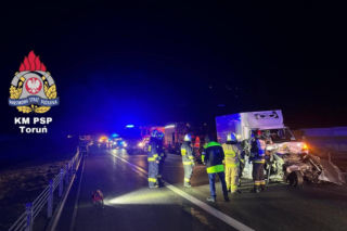 Tragiczny wypadek na autostradzie A1 pod Toruniem. Jedna osoba nie żyje!