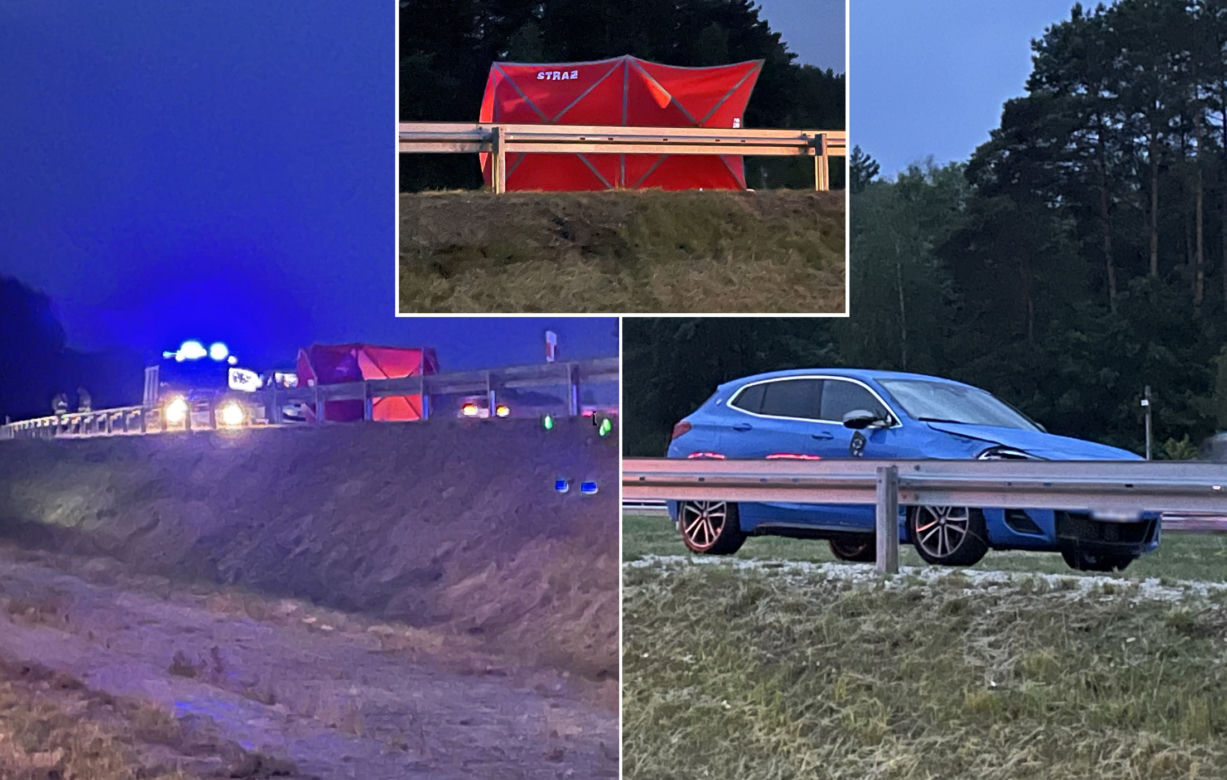 Śmierć na S17 w Woli Duckiej. 24-latek wbiegł pod pędzące BMW. Nie żyje