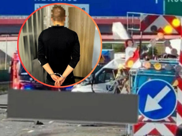 Najechał na przyczepkę na autostradzie. 24-latek miał prawie 2 promile