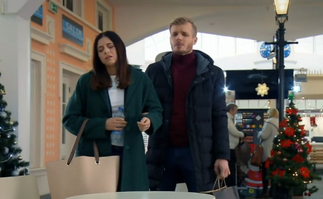 M jak miłość odcinek 1296, Iza (Adriana Kalska), Artur (Tomasz Ciachorowski)