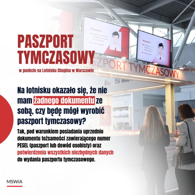 Pytania i odpowiedzi (Q&A) dotyczące szybkiego paszportu tymczasowego na Lotnisku Chopina