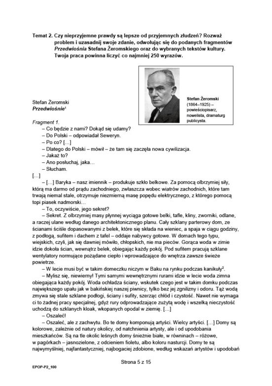 Arkusz Matura 2023  - polski. Formuła 2015