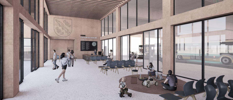 Centrum przesiadkowe w Rybniku według NM Architekci, Zuzanny Szpocińskiej i Jerzego Grochulskiego