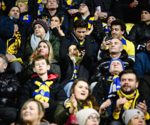 Arka Gdynia - Lechia Gdańsk: Zdjęcia kibiców z derbów Trójmiasta w ramach 23. kolejki PKO BP Ekstraklasy