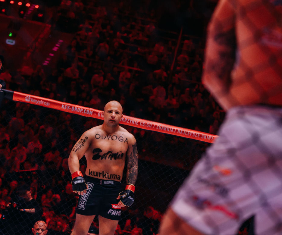 Mateusz Murański w klatce Fame MMA