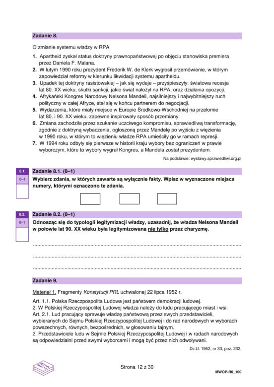 Matura 2025: WOS poziom rozszerzony 13.05.2025. ARKUSZE CKE [Formuła 2023]	