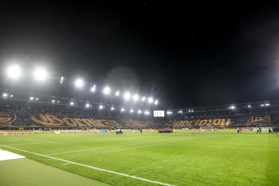 GKS Katowice - Górnik Zabrze: Zdjęcia kibiców z Derbów Śląska w ramach 23. kolejki PKO BP Ekstraklasy
