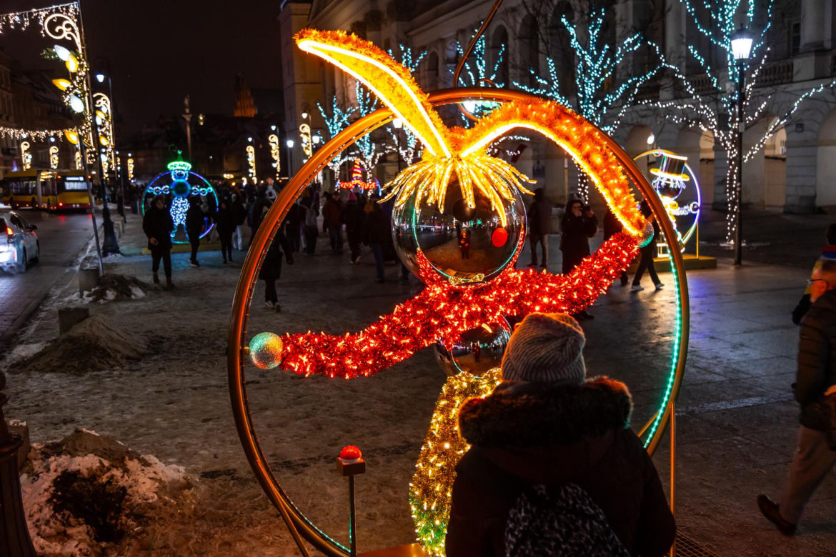 Iluminacja świąteczna 2023 w Warszawie - zdjęcia