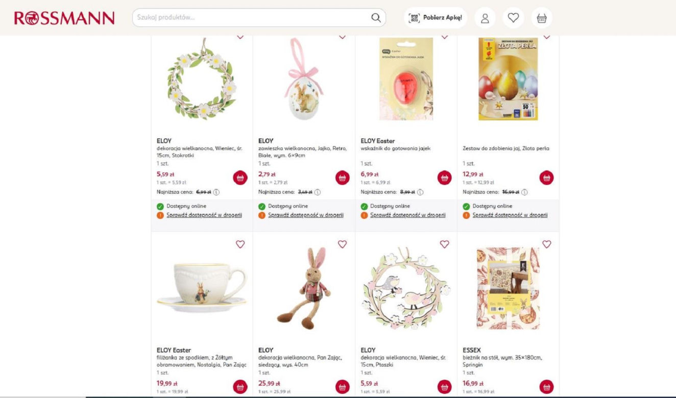 Wielkanocna promocja w Rossmann. Dziesiątki produktów kupisz teraz w niższej cenie