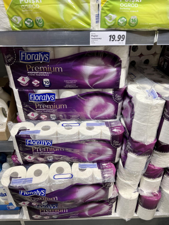 oraz 4-warstwowy papier toaletowy Floralys 10 rolek za 19,99 zł
