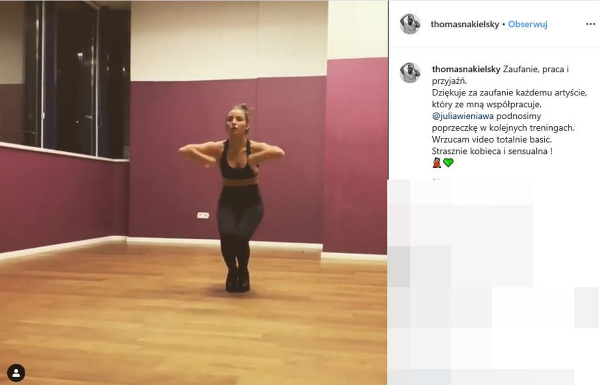 Julia Wieniawa ćwiczy do Tańca z gwiazdami