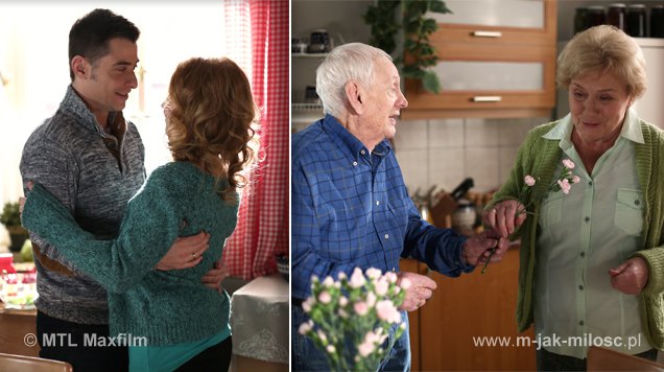 M jak miłość odc. 1132. Lucjan (Witold Pyrkosz), Barbara (Teresa Lipowska), Marek (Kacper Kuszewski), Ewa (Dominika Kluźniak)