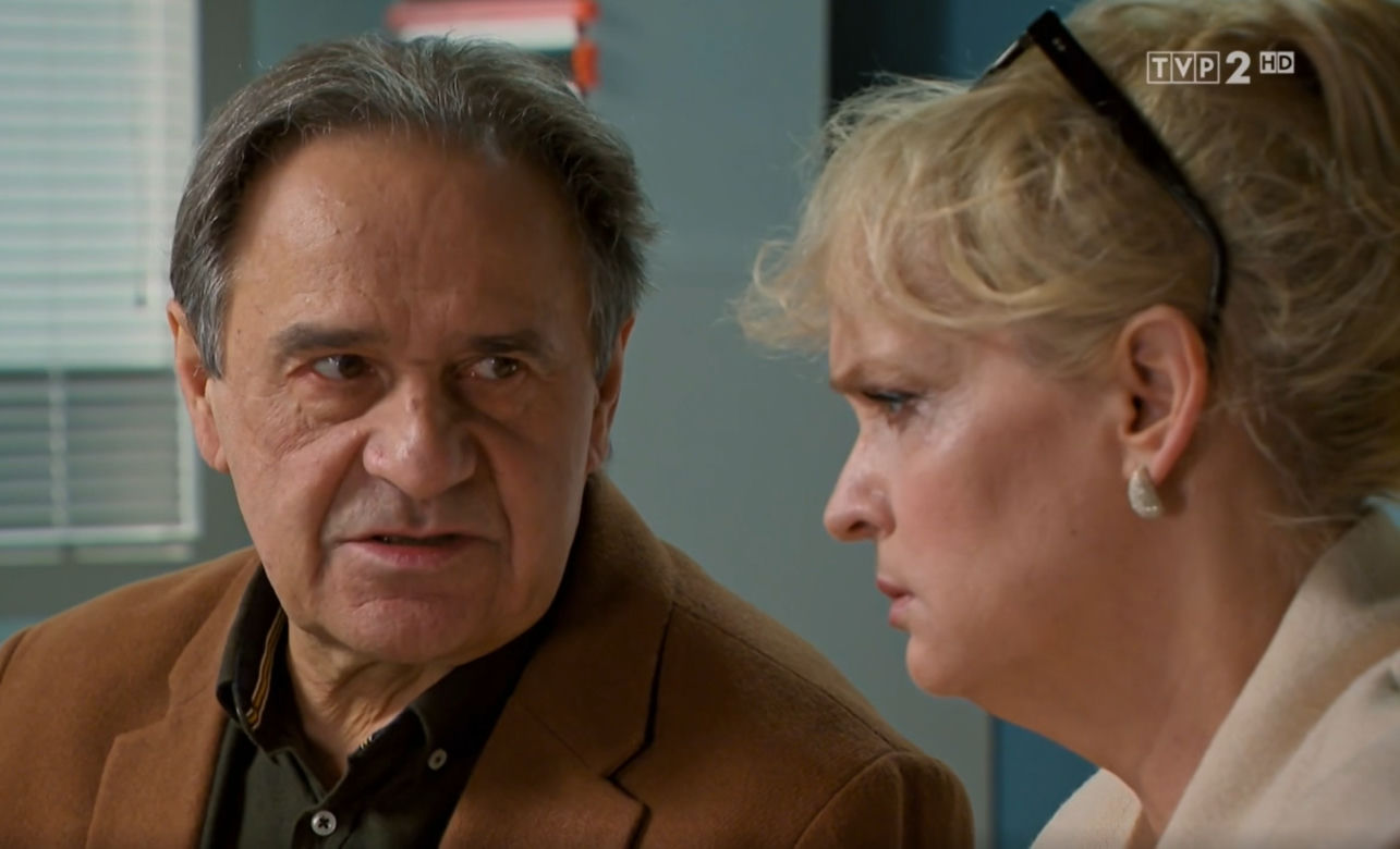 Barwy szczęścia odc. 2620. Małgorzata (Adrianna Biedrzyńska), Jerzy (Bronisław Wrocławski)	