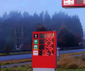 Ceny paliwa w Lubieszynie przy granicy z Niemcami