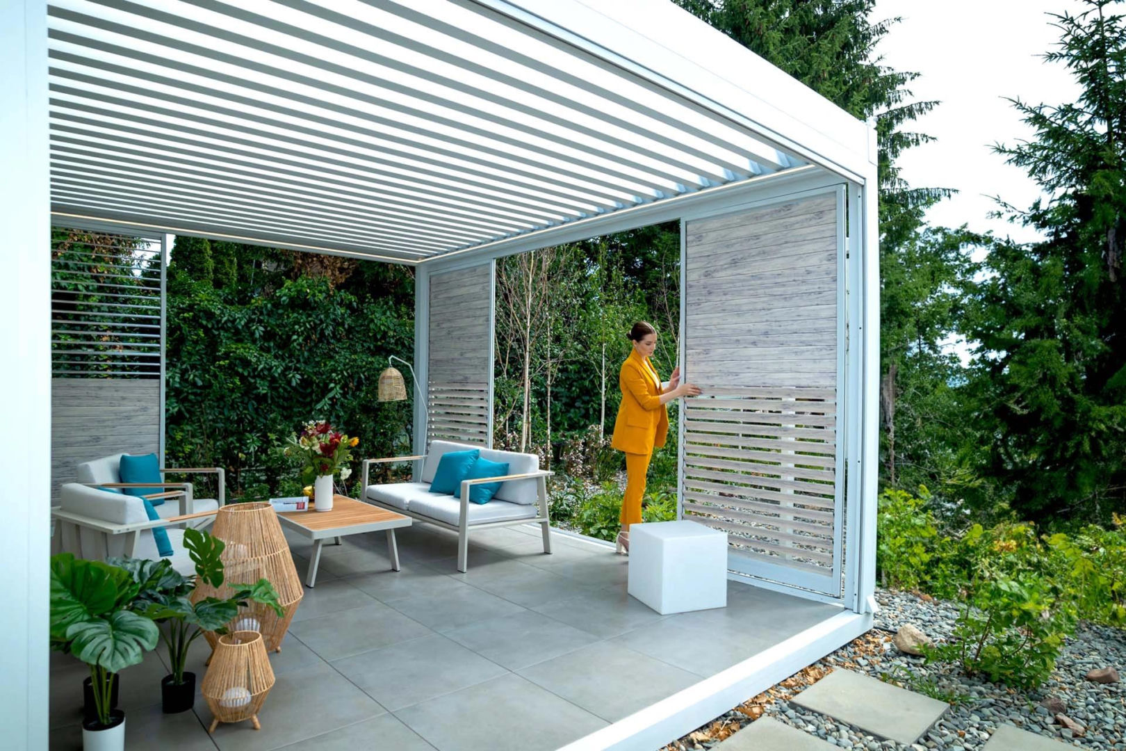 Żaluzja drewniana tarasowa