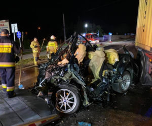 Makabryczny wypadek w Makowcu. Kierowca BMW zginął na miejscu