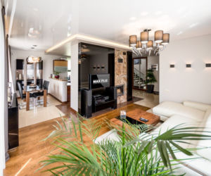 Nowoczesny salon z jadalnią