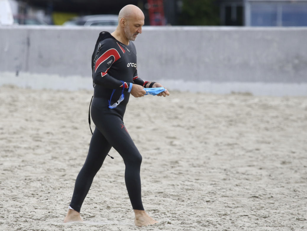 Kazimierz Marcinkiewicz na zawodach Enea Ironman w Gdyni