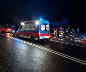 wypadek w Parszowie 11.02.2022