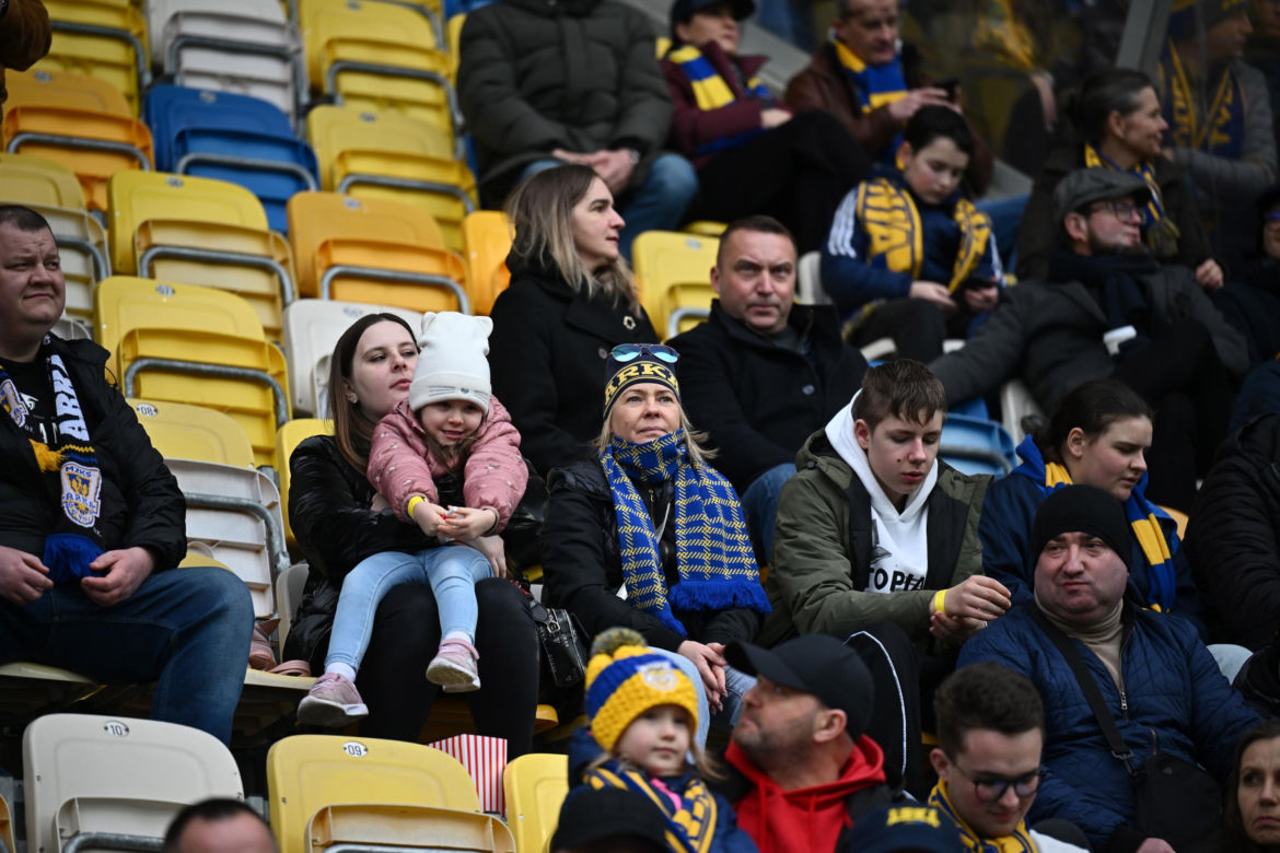 Arka Gdynia - Widzew Łódź: Zdjęcia kibiców i zawodników z meczu 25. kolejki PKO BP Ekstraklasy