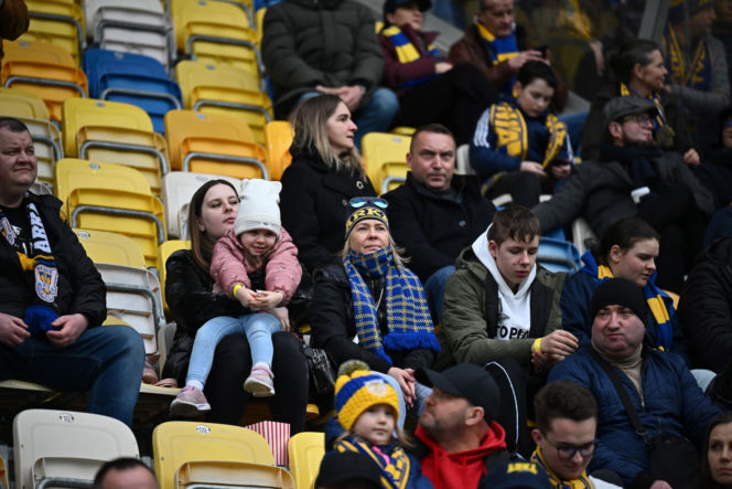 Arka Gdynia - Widzew Łódź: Zdjęcia kibiców i zawodników z meczu 25. kolejki PKO BP Ekstraklasy