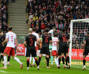 Mecz Polska - Albania. Gol Lewandowskiego