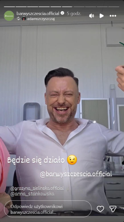 Barwy szczęścia nowy sezon na planie. Maciej Wilk (Adam Szczyszczaj)