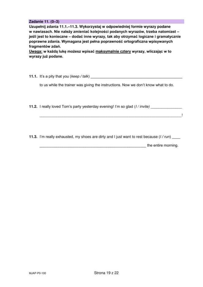 Matura próbna 2026 angielski - arkusz CKE