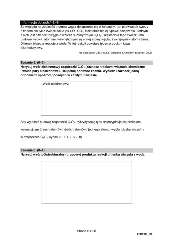 Matura 2023: chemia formuła 2015